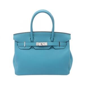 Hermes Birkin 30 Handbag, Leather, Togo Women's, Blue